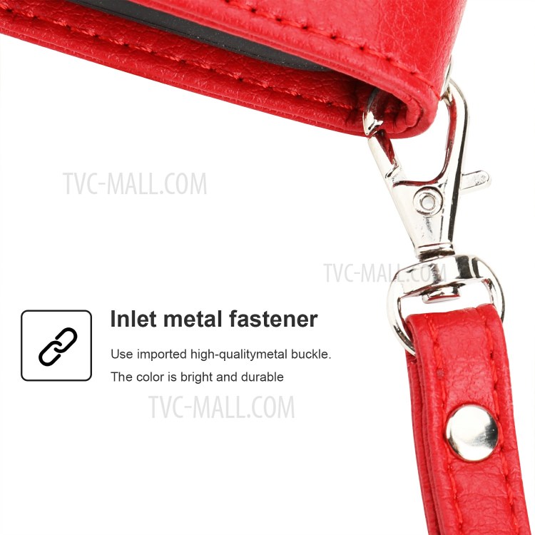 Microfiber Leather Zipper Wallet Case for Apple iPhone 7/8/SE (2nd Generation) - Red-5