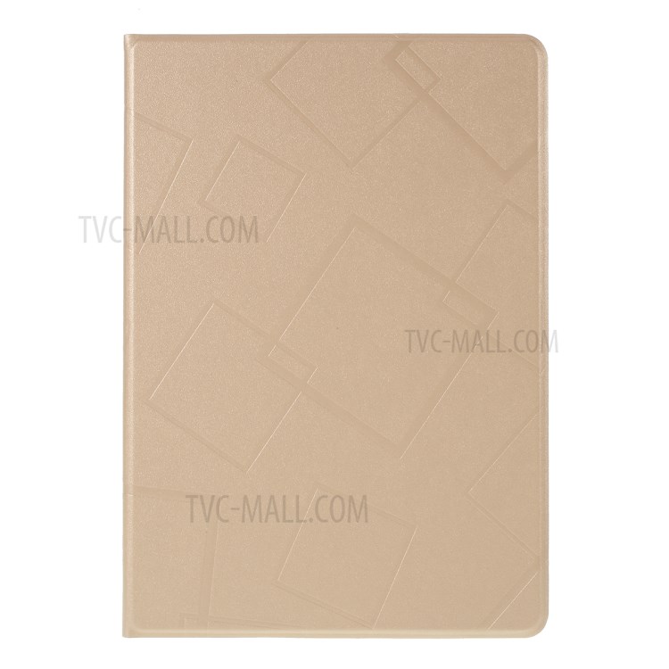 Square Pattern Stand Case for iPad 9.7 9.7-inch (2017)/(2018)/Pro 9.7/Air(2013)/Air 2 - Gold-1