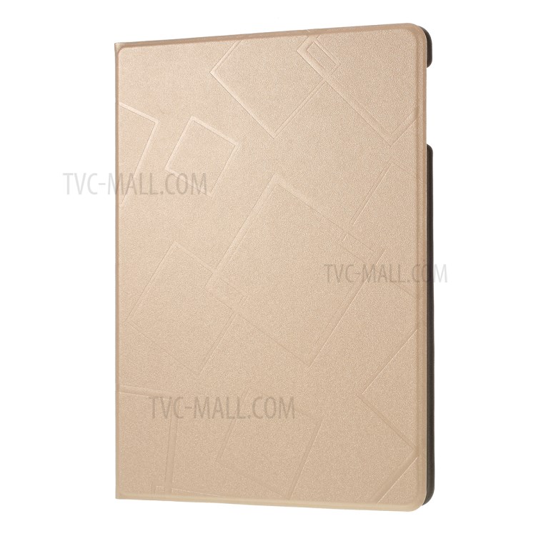 Square Pattern Stand Case for iPad 9.7 9.7-inch (2017)/(2018)/Pro 9.7/Air(2013)/Air 2 - Gold-2