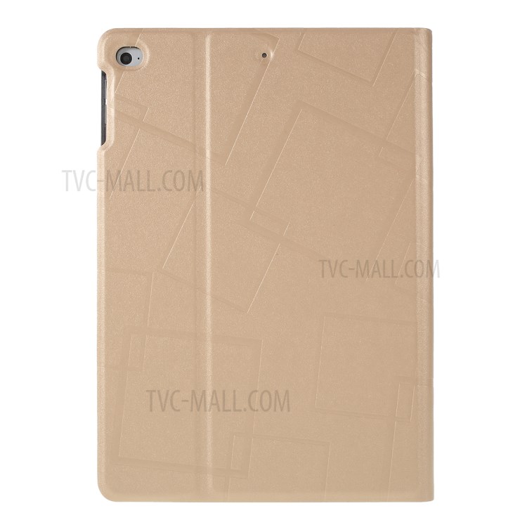 Square Pattern Stand Case for iPad 9.7 9.7-inch (2017)/(2018)/Pro 9.7/Air(2013)/Air 2 - Gold-3
