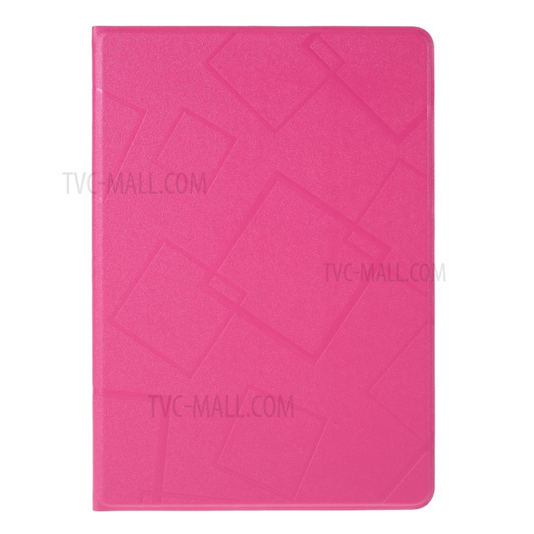 Square Pattern Stand Case for iPad 9.7 9.7-inch (2017)/(2018)/Pro 9.7/Air(2013)/Air 2 - Rose-1