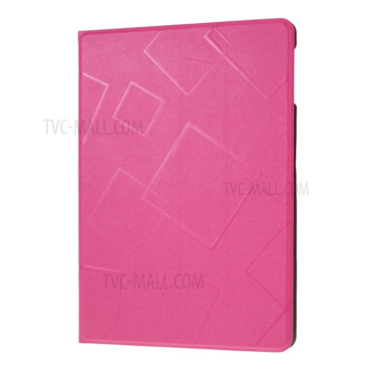 Square Pattern Stand Case for iPad 9.7 9.7-inch (2017)/(2018)/Pro 9.7/Air(2013)/Air 2 - Rose-2