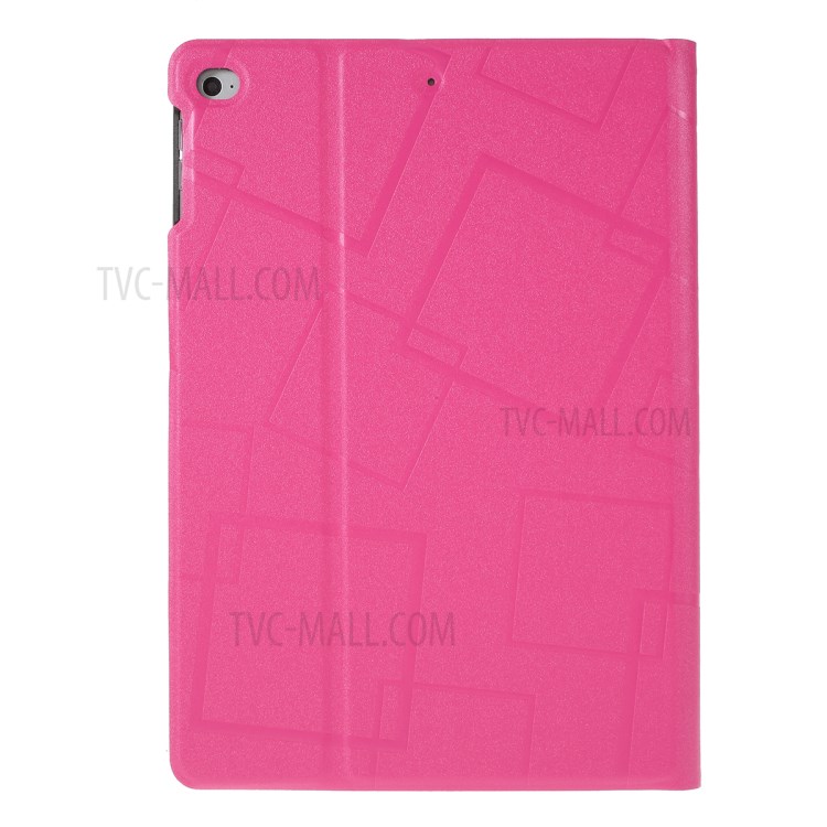 Square Pattern Stand Case for iPad 9.7 9.7-inch (2017)/(2018)/Pro 9.7/Air(2013)/Air 2 - Rose-3