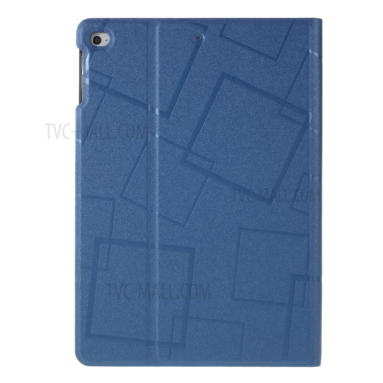 Square Pattern Stand Case for iPad 9.7 9.7-inch (2017)/(2018)/Pro 9.7/Air(2013)/Air 2 - Blue-3