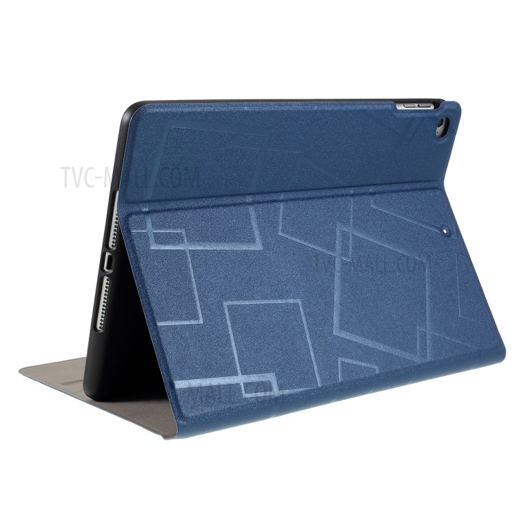 Square Pattern Stand Case for iPad 9.7 9.7-inch (2017)/(2018)/Pro 9.7/Air(2013)/Air 2 - Blue-5