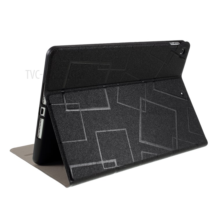 Square Pattern Stand Protective Case for iPad 10.2 (2019) - Black-8