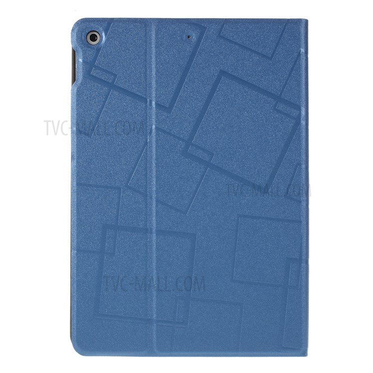 Square Pattern Stand Protective Case for iPad 10.2 (2019) - Blue-3