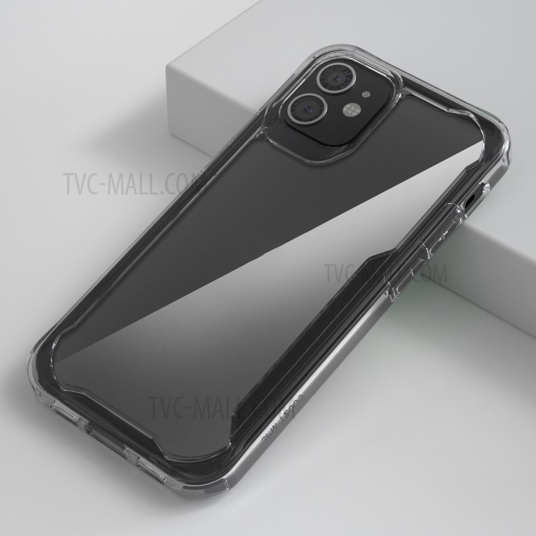 Shock Absorption Cover PC + TPU Unique Case for iPhone 12 5.4 inch - Transparent-1