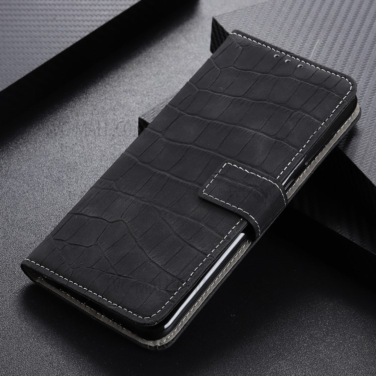 Crocodile Texture Wallet Stand Flip Leather Case for iPhone 12 Pro Max 6.7 inch - Black-10