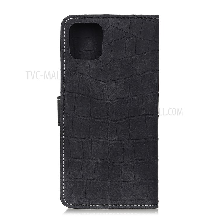 Crocodile Texture Wallet Stand Flip Leather Case for iPhone 12 Pro Max 6.7 inch - Black-8