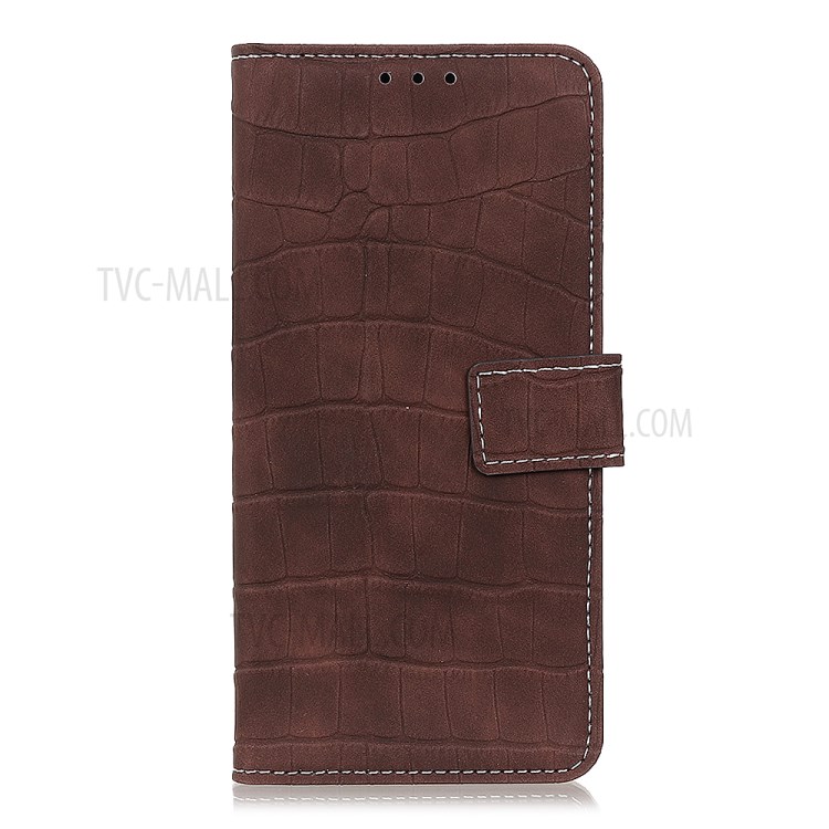 Crocodile Texture Wallet Stand Flip Leather Case for iPhone 12 Pro Max 6.7 inch - Brown-4