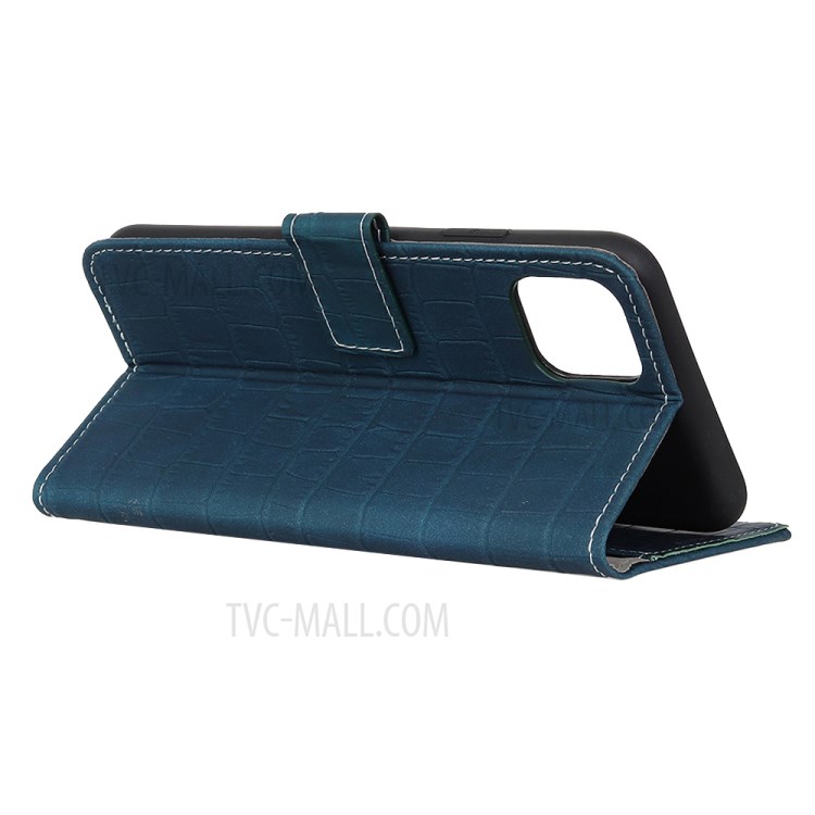 Crocodile Texture Wallet Stand Flip Leather Case for iPhone 12 Pro Max 6.7 inch - Blackish Green-3