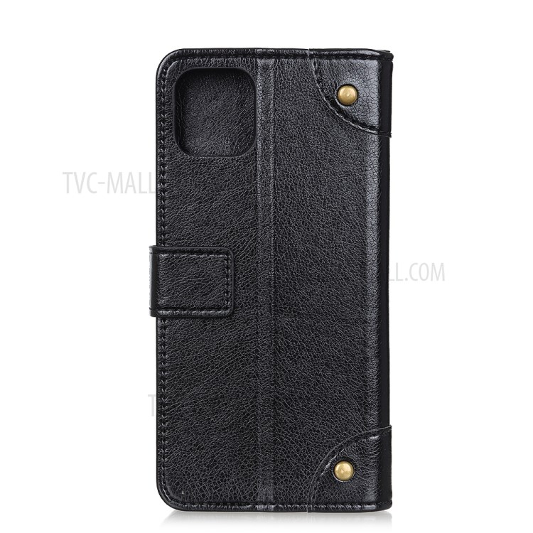 Nappa Texture PU Leather Wallet Protective Case for iPhone 12 Pro Max 6.7 inch - Black-10