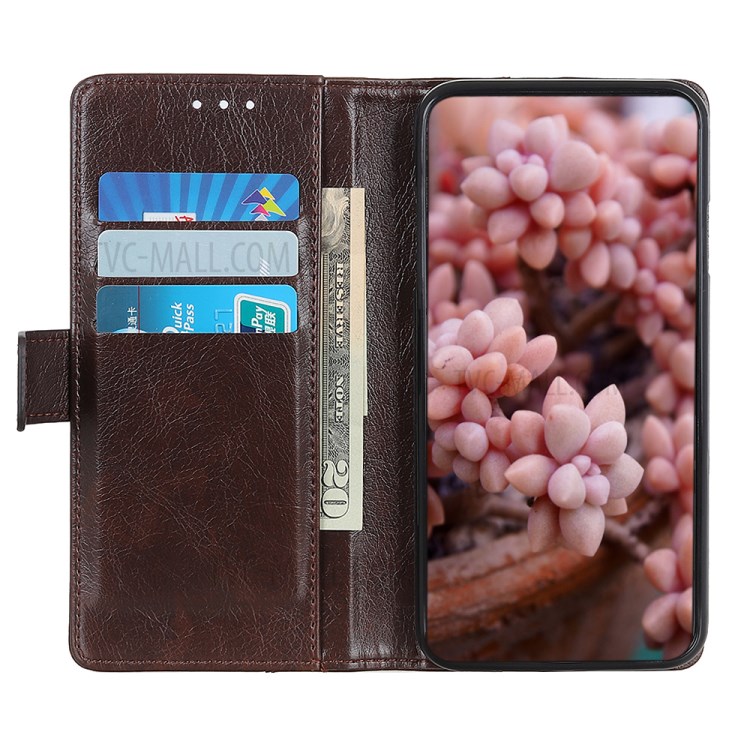 Nappa Texture PU Leather Wallet Protective Case for iPhone 12 Pro Max 6.7 inch - Coffee-11