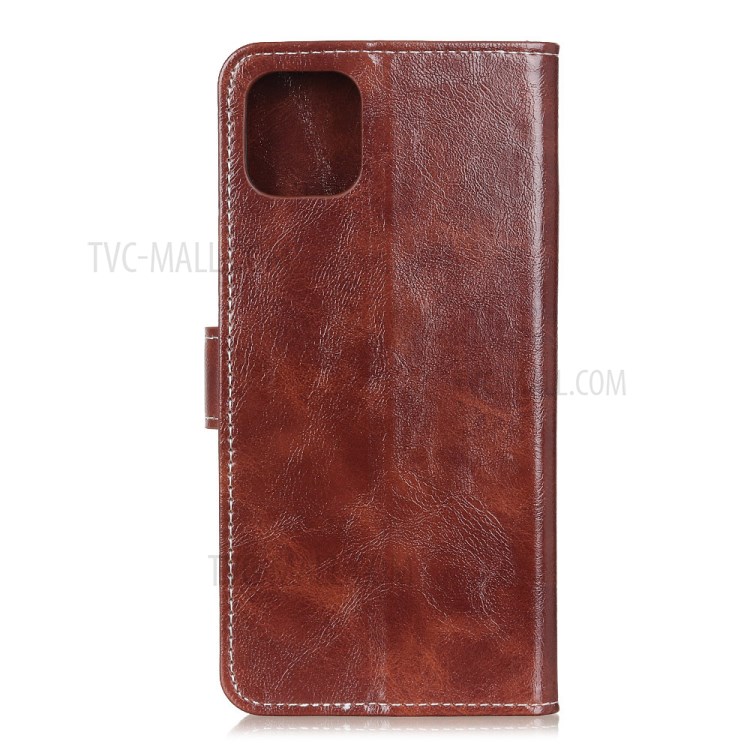 Crazy Horse Texture Wallet Stand Leather Phone Cover for iPhone 12 Pro Max 6.7 inch - Brown-2