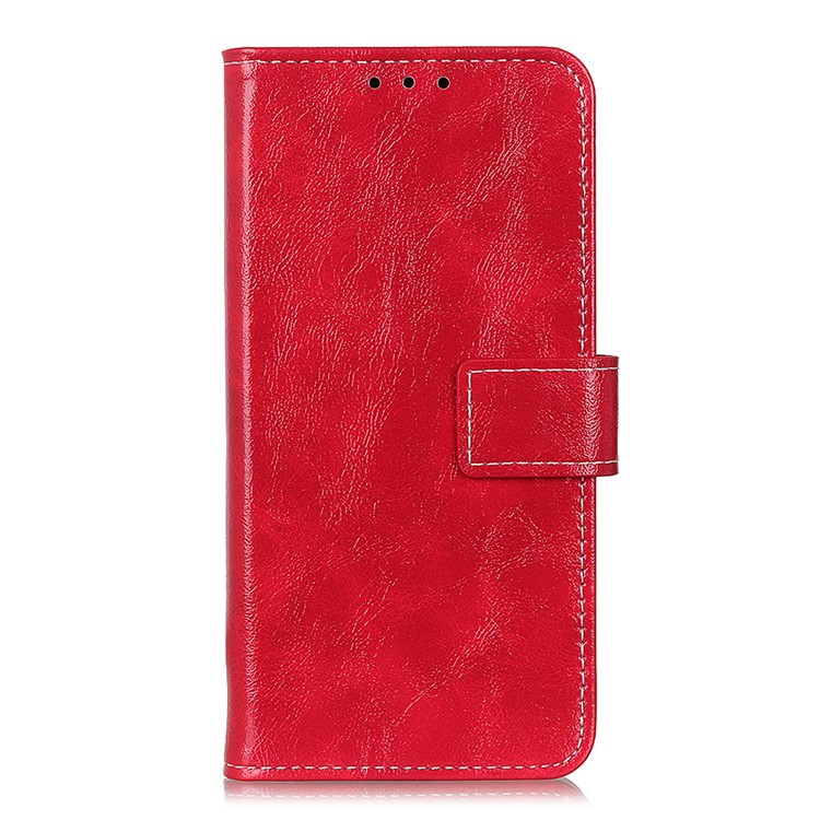 Crazy Horse Texture Wallet Stand Leather Phone Cover for iPhone 12 Pro Max 6.7 inch - Red-4