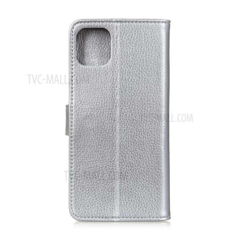 Litchi Texture Flip Leather Wallet Phone Case for iPhone 12 Pro Max 6.7 inch - Silver-2