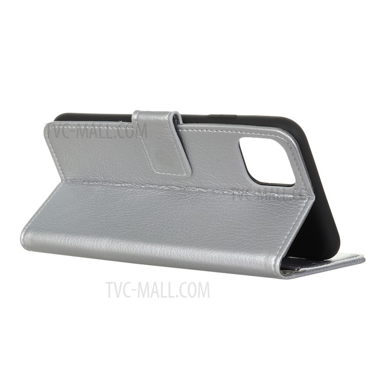 Litchi Texture Flip Leather Wallet Phone Case for iPhone 12 Pro Max 6.7 inch - Silver-3