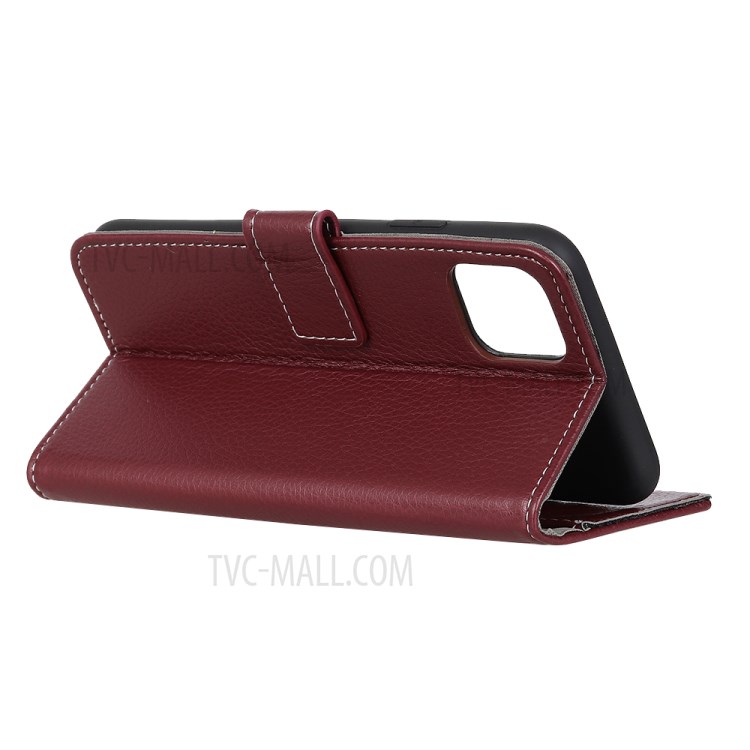 Litchi Texture Flip Leather Wallet Phone Shell for iPhone 12 5.4 inch - Brown-3