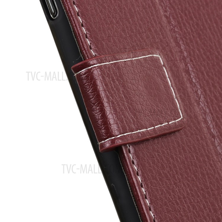 Litchi Texture Flip Leather Wallet Phone Shell for iPhone 12 5.4 inch - Brown-5