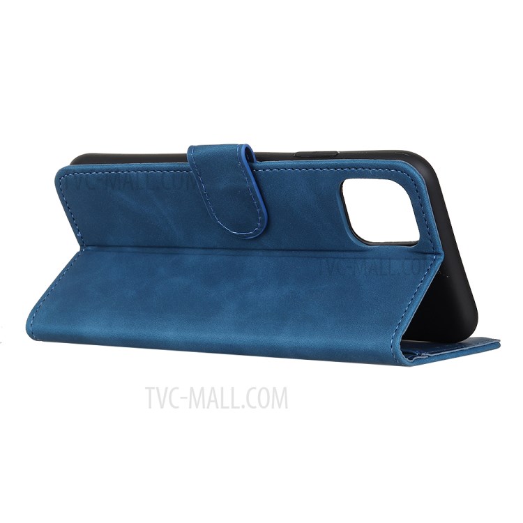 KHAZNEH Retro Leather Wallet Cover for iPhone 12 mini - Blue-3
