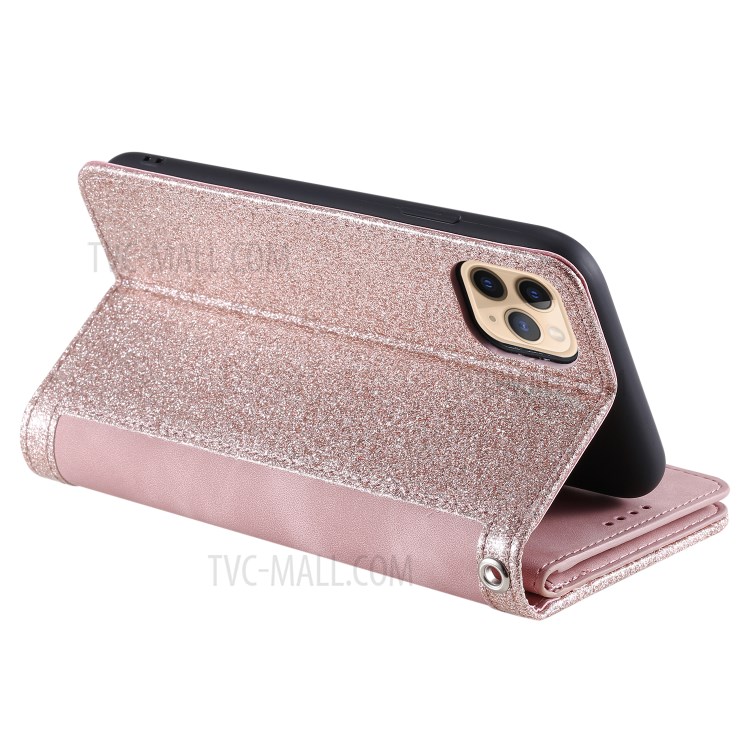 Multiple 9 Card Slots Zipper Wallet Leather Case for iPhone 11 Pro Max 6.5 inch - Pink-16