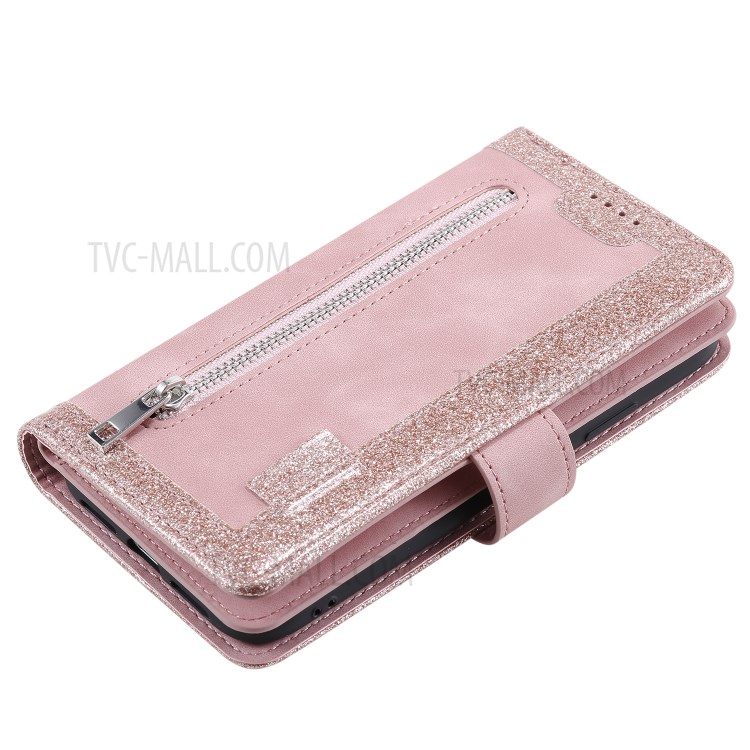 Multiple 9 Card Slots Zipper Wallet Leather Case for iPhone 11 Pro Max 6.5 inch - Pink-18