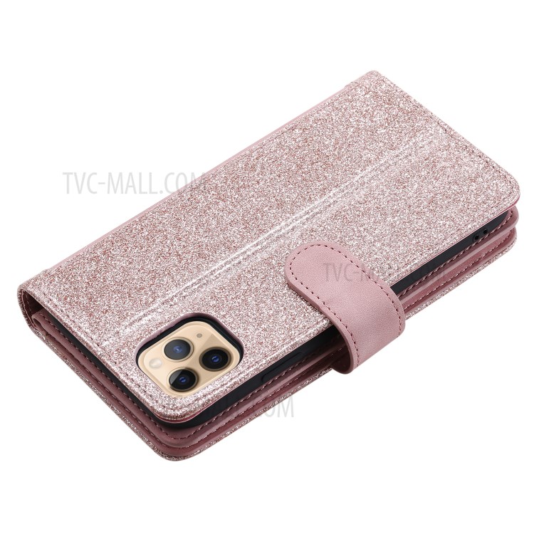 Multiple 9 Card Slots Zipper Wallet Leather Case for iPhone 11 Pro Max 6.5 inch - Pink-19