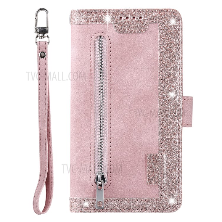 Multiple 9 Card Slots Zipper Wallet Leather Case for iPhone 11 Pro Max 6.5 inch - Pink-2
