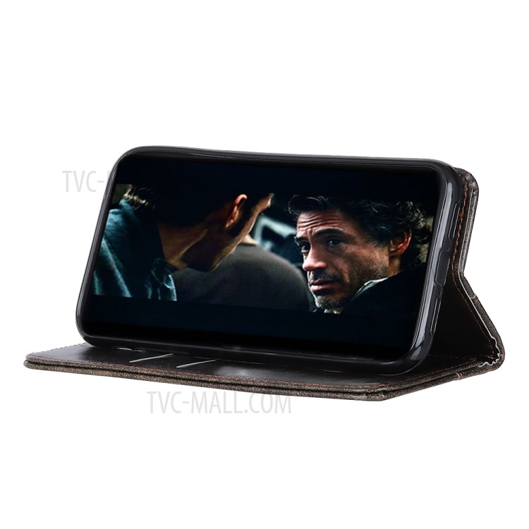 Auto-absorbed Wallet Leather Phone Case for iPhone 12 Pro Max 6.7 inch Coffee-7