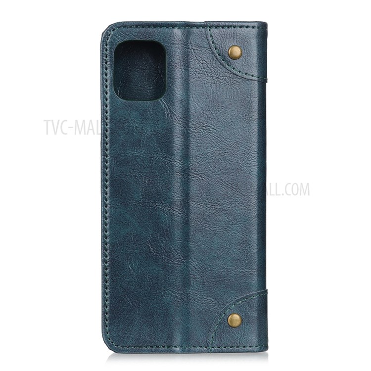 Auto-absorbed Wallet Leather Phone Case for iPhone 12 Pro Max 6.7 inch Blue-6