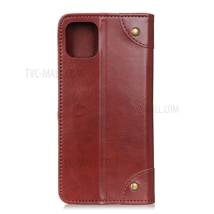 Crazy Horse Auto-absorbed Split Leather Case for iPhone 12 Pro Max 6.7 inch - Brown-7
