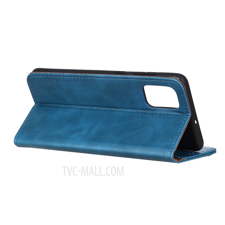 With Wallet Stylish Leather Cell Phone Shell for iPhone 12 5.4 inch - Blue-2