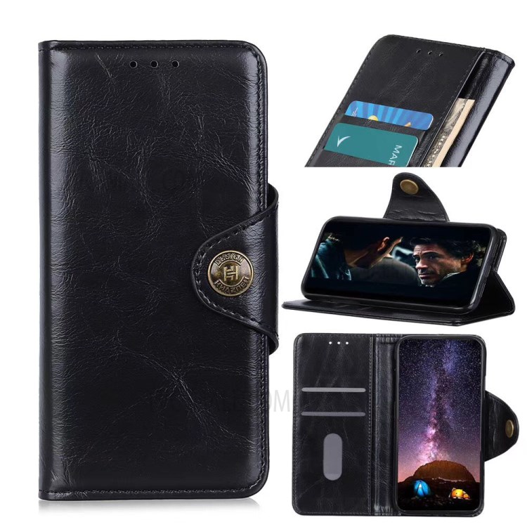 Flip Leather Phone Cover for iPhone 12 5.4 inch - Black-1
