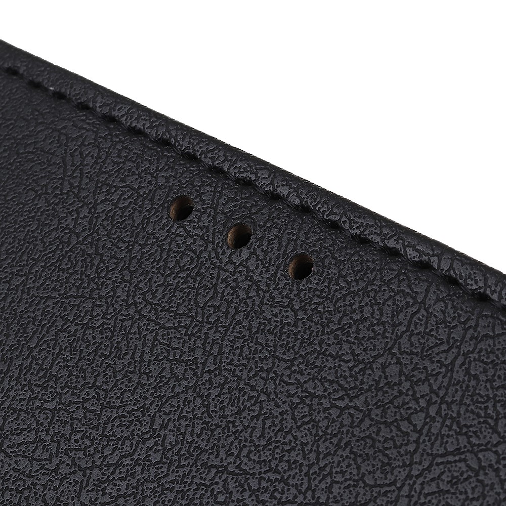 Guscio in pelle con slot per schede per iPhone 12 mini - Nero