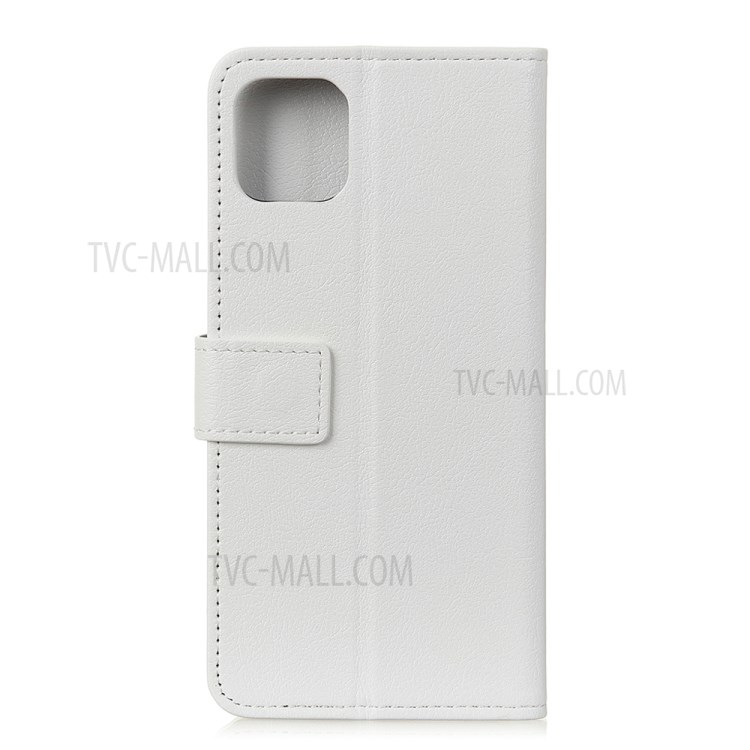 Leather Shell with Card Slots for iPhone 12 mini - White-4