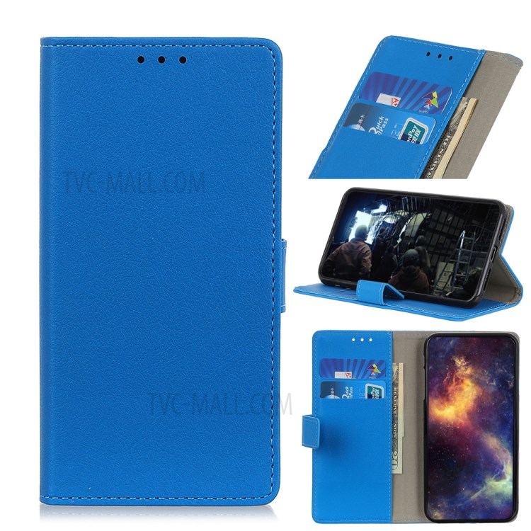 Leather Shell with Card Slots for iPhone 12 5.4 inch - Blue-1