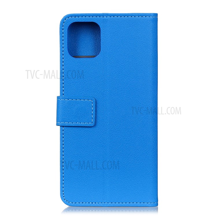 Leather Shell with Card Slots for iPhone 12 5.4 inch - Blue-3
