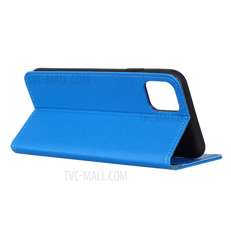 Leather Shell with Card Slots for iPhone 12 5.4 inch - Blue-4