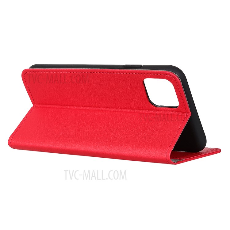 Leather Shell with Card Slots for iPhone 12 5.4 inch - Red-5