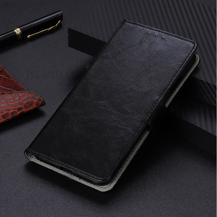 Crazy Horse Skin Leather Stand Case for iPhone 12 Pro Max 6.7 inch - Black-11