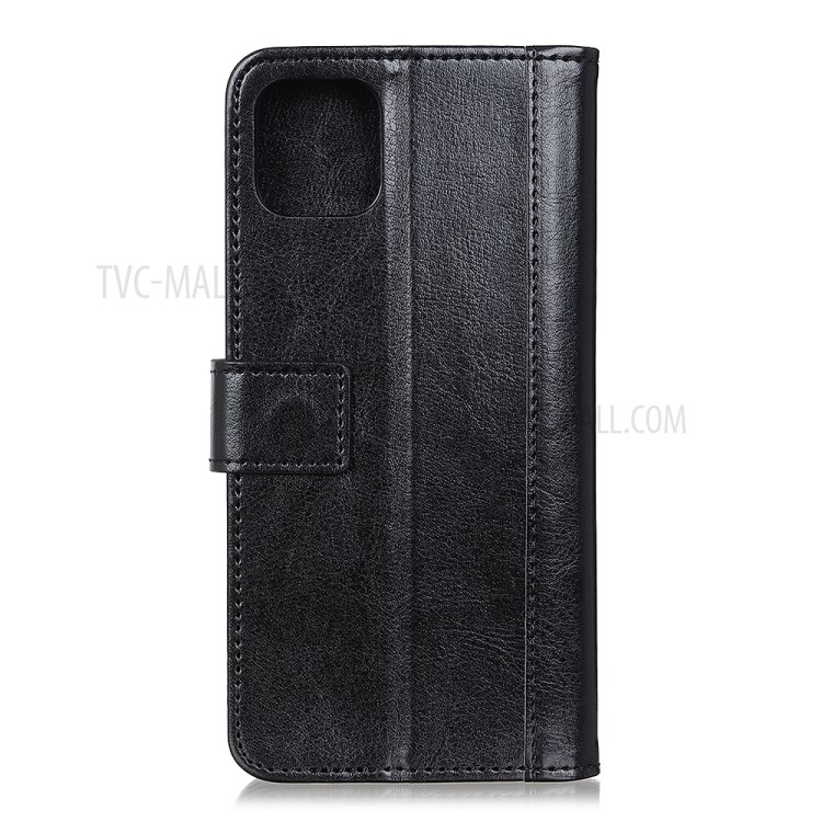 Rivet Decorated Crazy Horse Leather Cover for iPhone 12 Pro Max 6.7 inch - Black-3