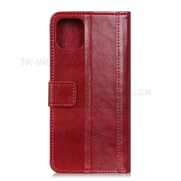Rivet Decorated Crazy Horse Leather Cover for iPhone 12 Pro Max 6.7 inch - Red-7