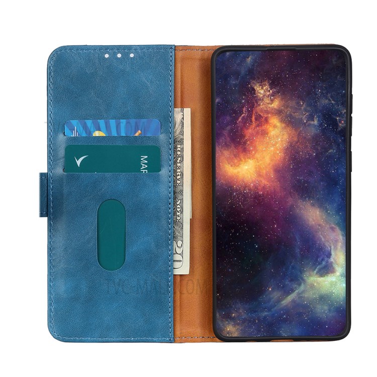 PU Leather with Wallet Phone Shell for iPhone 12 Pro Max 6.7 inch - Blue-5