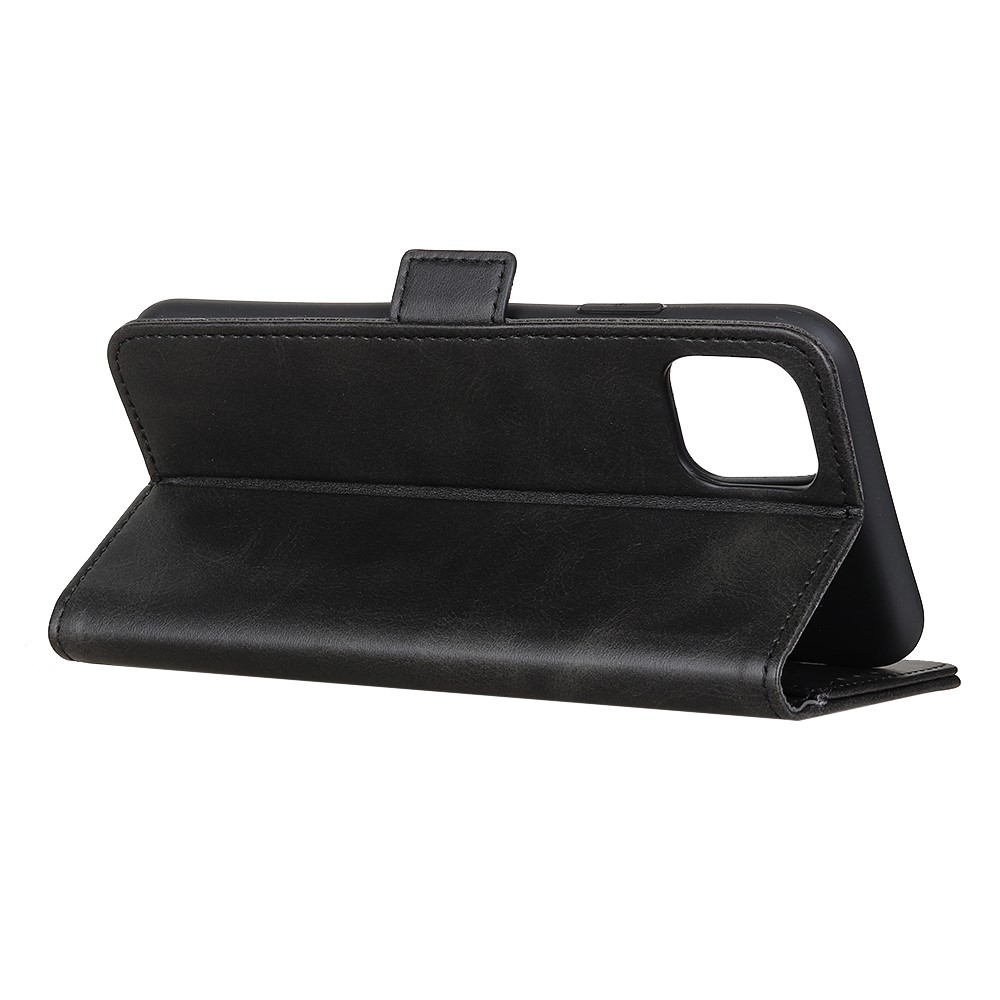 Magnetic Double Clasp Leather Cool Case for iPhone 12 5.4 inch - Black-6