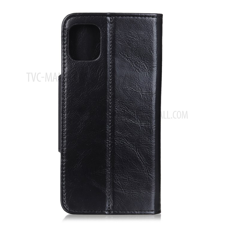 Protection Case Wallet Stand Flip Leather Phone Cover for iPhone 12 Pro Max 6.7 inch - Black-2