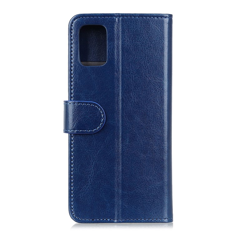 Crazy Horse Skin Cool Leather Case for iPhone 12 5.4 inch - Blue-5