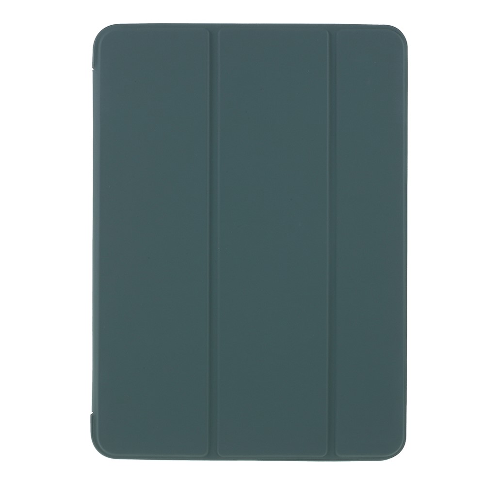 Tri-fold PU Leather + TPU Tablet Phone Shell for iPad Pro 11-inch (2020)/(2018) - Dark Green-1