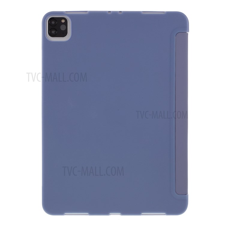 Tri-fold PU Leather + TPU Tablet Phone Shell for iPad Pro 11-inch (2020)/(2018) - Purple-3
