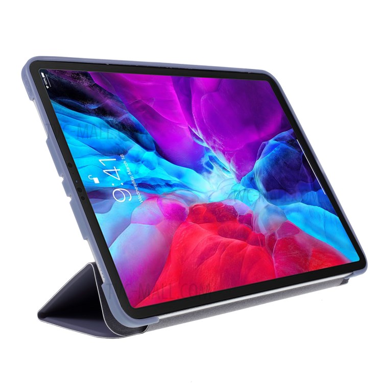 Tri-fold PU Leather + TPU Tablet Phone Shell for iPad Pro 11-inch (2020)/(2018) - Purple-8